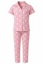 Children's Heart Patterned Short Sleeve Buttoned Pajama Set – Soft Textured Comfortable Loungewear - 3