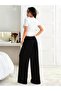 Women's Keep Going Printed Overlapping Baby Tee Crop and Baggy Sweatpants - Two-Piece Tracksuit Set - 2