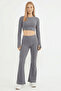 Ribbed Crew Neck Knitwear 2-Piece Set