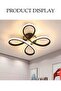 LED Ceiling Light, Tri Color Adjustable, Four Leaf Clover Shape, for Hallway, Office, Bedroom, Kitchen, Black - 6