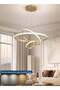 LED lighting chandelier ceiling lighting gold, 3 color temperatures adjustable, 60W, infrared remote control - 2