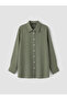 Vizyon New Season Khaki Plus Size Women's Shirt - 5