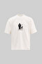 Men's Rebelious Character Oversize T-Shirt Ecru
