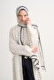 Polka Dot Pattern Floş Shawl White - 4