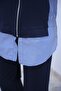 Women's Striped Garnished Zippered Hijab Bottom - Top Set - 5