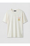 Original Oval Collar Printed Oversize Women's T-Shirt - 6