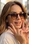 Women's Uv400 Leopard Frame Oval Sunglasses 23001 C8 - 4