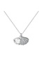 Silver Oyster Steel Necklace with Pearl Detail - 2