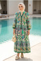 Women's Patch Patterned Layered Hijab Dress – Bohemian Long Dress (Unlined) - 3
