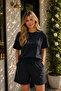 Women's Oversize Basic T-Shirt Shorts Set Relaxed Fit Casual Summer Set