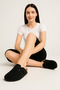 Trendy Unisex Women's and Men's Eva House Felt Closed-Front Home Slippers Black - 5