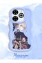 Infinix Smart 8 Plus Compatible Case Camera Protector Blue Silicone Couple Phone Case Girl Pattern - 2