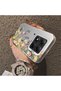 Poco X7 Compatible Silicone Edge Hard Back Case Couple Phone Case with Floral Pattern - 4