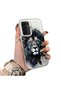 Samsung Galaxy A17 Compatible Silicone Edge Hard Back Case Couple Phone Case with Lion Pattern