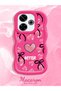 Redmi 13 4g Compatible Case Camera Protector Red Silicone Couple Phone Case Heart Pattern - 2