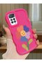 Redmi Note 11 Pro 4g Compatible Case Camera Protector Red Silicone Couple Phone Case Floral Pattern