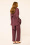 Peplum Tunic with Elastic Waist Pants Set - 4