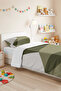 Green Geometric Bohemian Single Pique Set - Khaki White Minimal 160X220 cm Summer Bedspread - 6