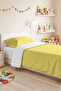 Yellow Quilted Young Children's Room Single Pique Set-Modern Plain Light Yellow 160X220 cm Bedspread - 5