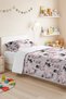 Pink Cat Pastel Girls' Pique Set - Cute Gray Black Baby Room Bedspread - 160X220 cm - 8