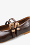 Irosa Women's Flat Shoes - Brown Crocodile - 4