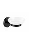 Matte Black Wall Mounted Soap Holder Brass Material Black Bathroom Soap Holder