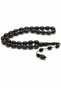Silver Inlaid Kuka Prayer Beads, Arpa Cut, Black Color, Handcrafted Men's Prayer Beads - 3