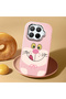 Mi 15t Pro Compatible Case Camera Protective Pink Silicone Couple Phone Case Cute Patterned - 2