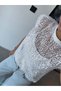 Vatkali Sequined Tank Top Bluz White - 3