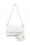 White Women's Patent Leather Shoulder Bag with Lots of Pockets, Daily and Handbag Use - 8