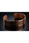 Copper Anatolian Motif Adjustable Clamp Bracelet - 7