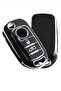 Fiat Doblo Ducato Fiorino Punto 500L Bravo Key Case Cover Black Silver - 4