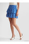 Vizyon New Season Patterned Mini Skirt with Elastic Waist - 2