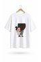 Minimalist Illustration with Chibi Figure Patterned Unisex T-Shirt