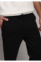 Regular Fit Mid Waist Straight Leg Men's Black Trousers - 5