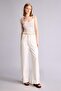100% Cotton Barrel Fit High Waist Folded Leg Long Jean White Trousers H3570Ax26Hs - 2
