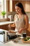 16 cm 1.7L 2 Piece Enamel Pot with Lid, for Serving, Food Camping, Picnic, Dowry - 2