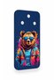 Honor Magic 8 Lite Compatible Bear Pattern Silicone Case with Glasses - 2