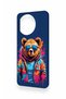 Realme 11 Compatible Bear Patterned Silicone Case with Glasses - 3