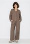 Women's Mink Shirt Collar Balloon Blouse Wide Leg Pants Modal Suit 2663 60286404 - 3