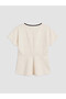 Alita City Blouse with Contrast Collar and Ribbon Detail - 6
