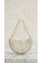 Pearlized Mussel Model Evening Bag and Pearlized Necklace Set - Bridal and Event Bag - 2