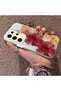Samsung Galaxy S24 Ultra Compatible Silicone Edge Hard Back Case Couple Phone Case with Floral Pattern - 2
