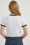 Contrast Stripe T-Shirt Ecru - 4