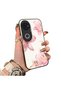 Vivo V50 Compatible Silicone Edge Hard Back Case Couple Phone Case with Floral Pattern