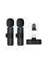 Wireless Lavalier Microphone for Type-C Phone - Plug-Play Wireless Mic with 2 Microphones