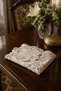 Handmade Vintage Floral Lace Embroidered Dowry Box Traditional 21X21 cm Coffee Table Cover - 3