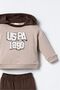 Baby Boy Hooded Yellow Long Sleeve Pajama Set Usb3178-C-V1 - 2