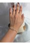 H Letter Detail Zircon Stone Women's Steel Bracelet - 2