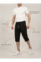Men's Capri Shorts - 95% Cotton Lycra Combed Cotton - Comfortable Cut Below the Knee with Zipper Pockets